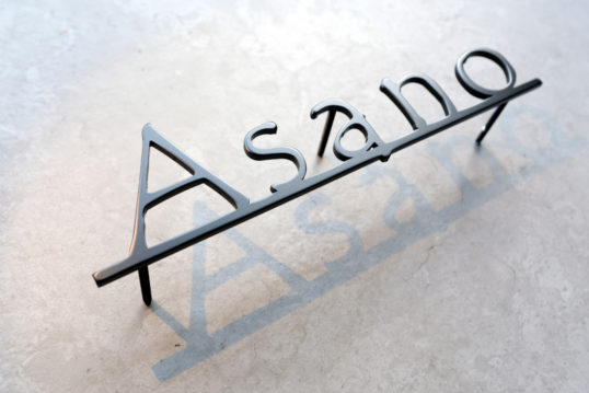 ステンレス切り文字表札