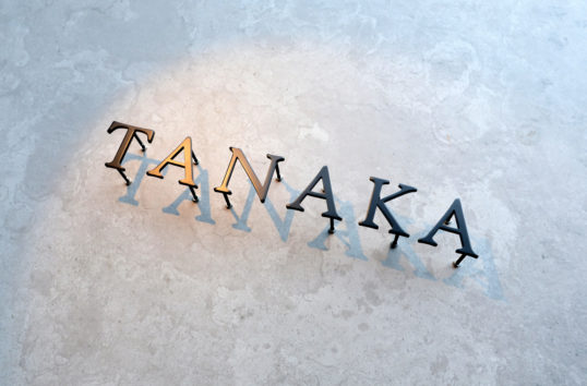 ステンレス切り文字表札