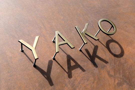 いぶし真鍮切り文字表札