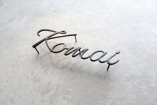 ステンレス切り文字表札　