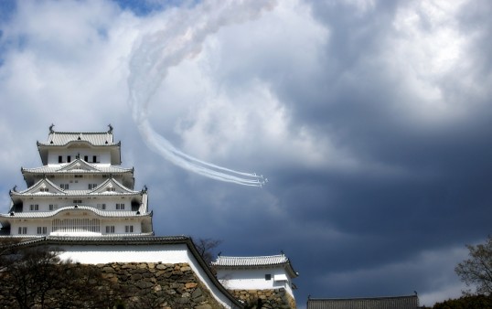 姫路城＆ブルーインパルス