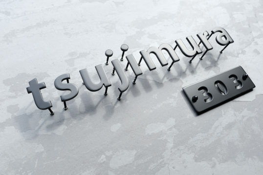 ステンレス切り文字表札