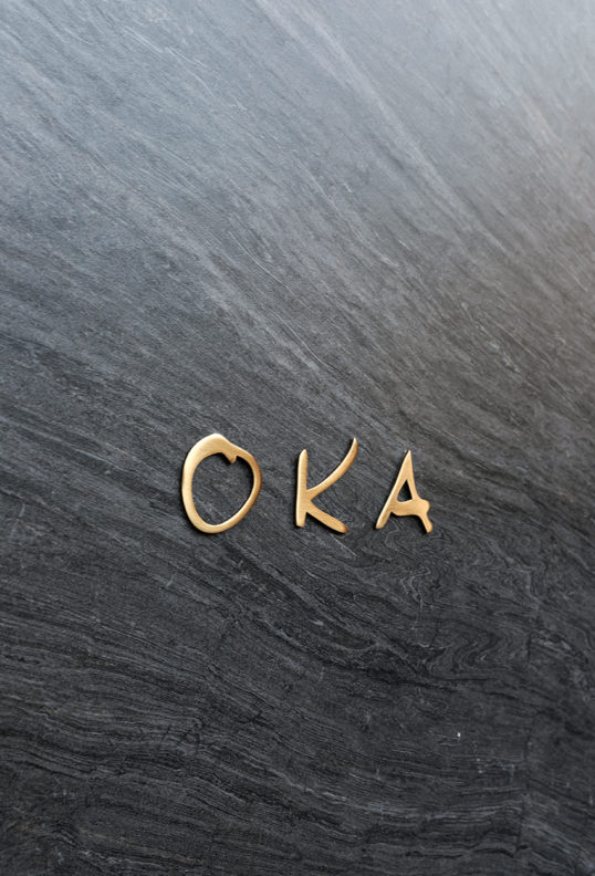 いぶし真鍮切り文字表札