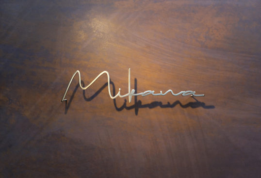 いぶし真鍮切り文字表札