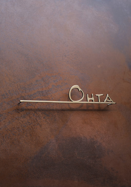 いぶし真鍮切り文字表札