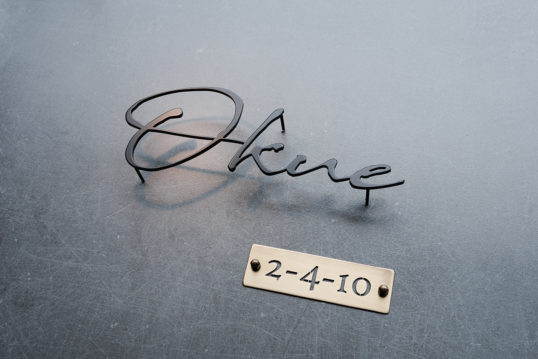 ステンレス切り文字表札