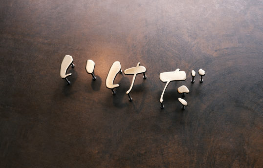 いぶし真鍮切り文字表札