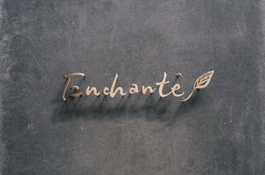 いぶし真鍮切り文字看板