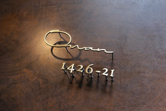 いぶし真鍮切り文字表札