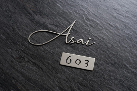 ステンレス切り文字表札