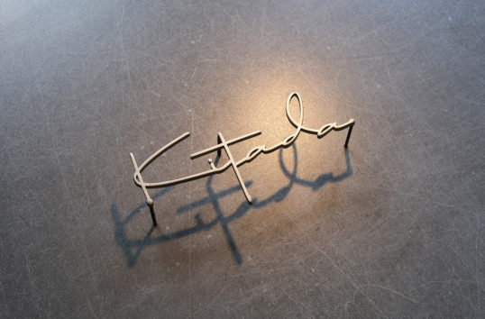 ステンレス切り文字表札