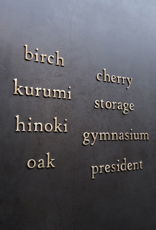 いぶし真鍮切り文字サイン