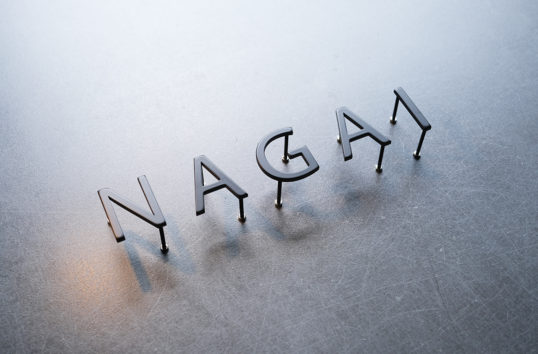 ステンレス切り文字表札