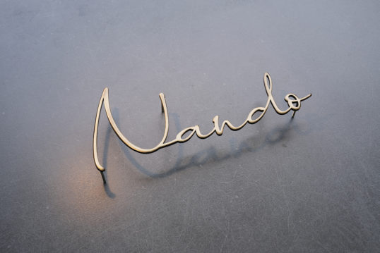 いぶし真鍮切り文字表札