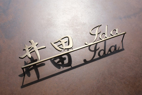 いぶし真鍮切り文字表札