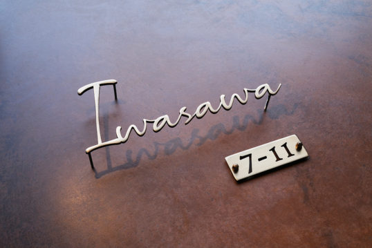 いぶし真鍮切り文字表札