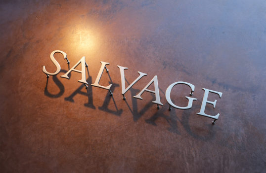 ステンレス切り文字看板