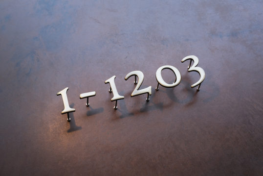 いぶし真鍮ハウスナンバー