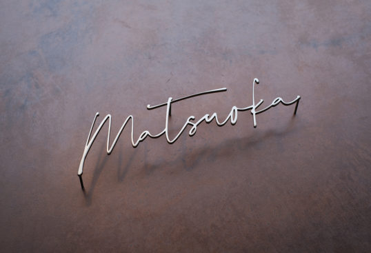 ステンレス切り文字表札