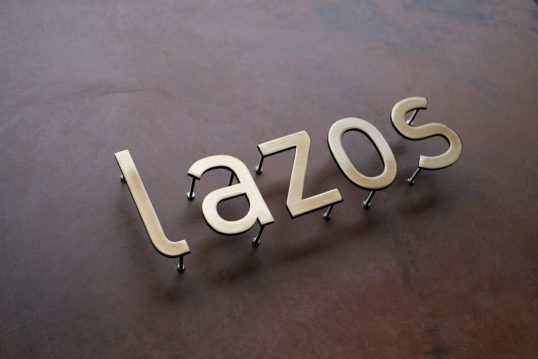 いぶし真鍮切り文字表札